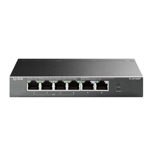 TP-Link TL-SF1006P 6x10/100Mbps FE LAN port 4xPoE+ nem Menedzselhető asztali switch