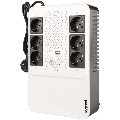 LEGRAND KEOR-M multimédiás szünetmentes elosztósor 800VA (4+2)xSHK Always-on USB Töltő aljzat - Line-interaktív UPS