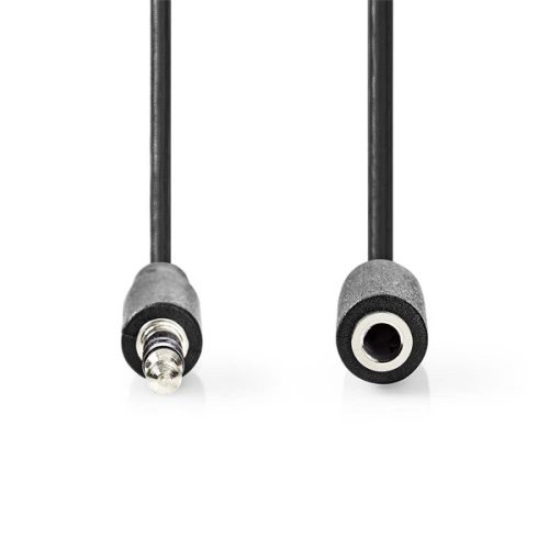 Nedis 3,5mm jack hosszabító hábel, 3,5mm sztereó jack dugó - 3,5mm sztereó jack aljzat, hossz 5m, CAGL22050BK50